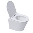 GROHE - Grohe Pack WC Bati support autoportant + WC SAT sans bride + Abattant Soft close + Plaque chrome (Autoportant-Infinitio-1) - vignette