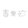 SWISS AQUA TECHNOLOGIES - Pack WC bâti-autoportant + WC SAT infinitio sans bride fixations invisibles + Abattant softclose + Plaque blanche/chrome - vignette