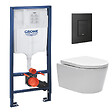 GROHE - Grohe Pack WC Rapid SL + Cuvette sans bride Swiss Aqua Technologies + Plaque de commande noir mat (RapidSL-SATrimless-KF0) - vignette