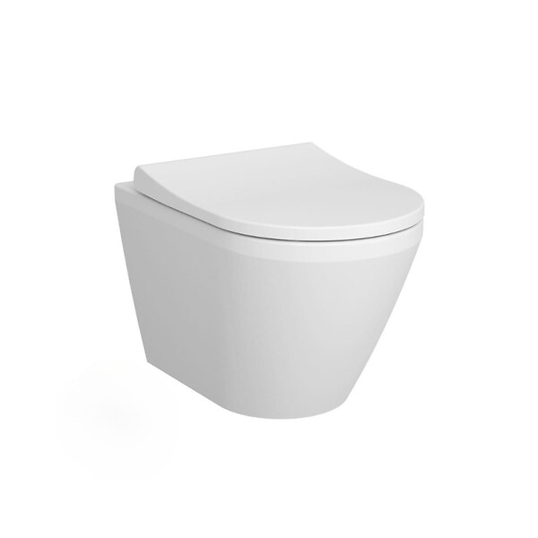 GROHE - Pack WC Bâti-support Rapid SL + WC Vitra Integra + Abattant softclose + Plaque Chrome mat (RapidSL-IntegraRimless-7) - large