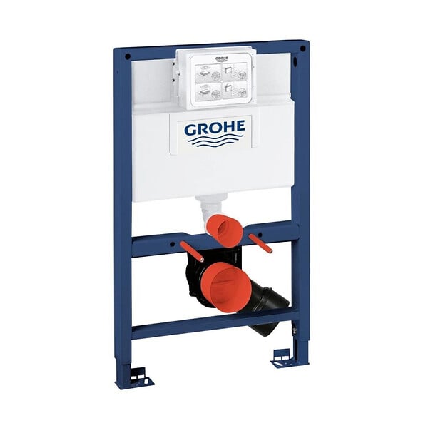 GROHE - Grohe Pack WC Rapid SL + Cuvette sans bride SAT, fixations invisibles + Plaque Chrome (RapidSL082-SATrimless-1) - large