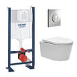 GROHE - Pack WC Rapid SL autoportant + cuvette sans bride SAT, fixations cachées + plaque Skate Air chrome (ProjectSATrimless-2) - vignette