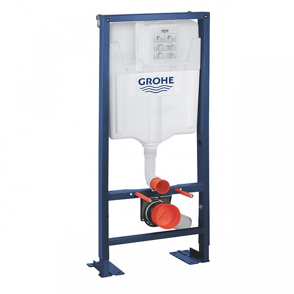 GROHE - Grohe Rapid SL Bâti Support autoportant, cuvette Euro Ceramic Triple Vortex avec abattant frein de chute (AutoportantEUROCERAM2) - large