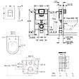 GROHE - Grohe Pack WC Bâti-support Rapid SL + WC sans bride SAT Brevis + Plaque Noir mat (RapidSL082-Brevis-KF0) - vignette