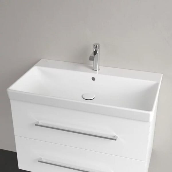 VILLEROY & BOCH - Villeroy & Boch Plan de toilette (Avento), 800 x 470 x 165 mm, Blanc, avec trop-plein (41568001) - large