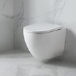 SWISS AQUA TECHNOLOGIES - Swiss Aqua Technologies Pack WC Bâti-support Autoportant + WC sans bride SAT + Abattant SoftClose + Plaque Blanche (SMART-FusionTQ-4) - vignette