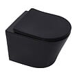 SWISS AQUA TECHNOLOGIES - Swiss Aqua Technologies Pack WC Bâti-support Rapid SL + WC Infinitio sans bride noir mat + Abattant softclose + Plaque noire mat - vignette