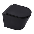 GEBERIT - Pack WC Bati Geberit + WC suspendu Swiss Aqua Technologies sans bride + abattant SoftClose + plaque noire (GebBlack - vignette