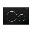 GEBERIT - Pack WC Bati Geberit + WC suspendu Swiss Aqua Technologies sans bride + abattant SoftClose + plaque noire (GebBlack - vignette