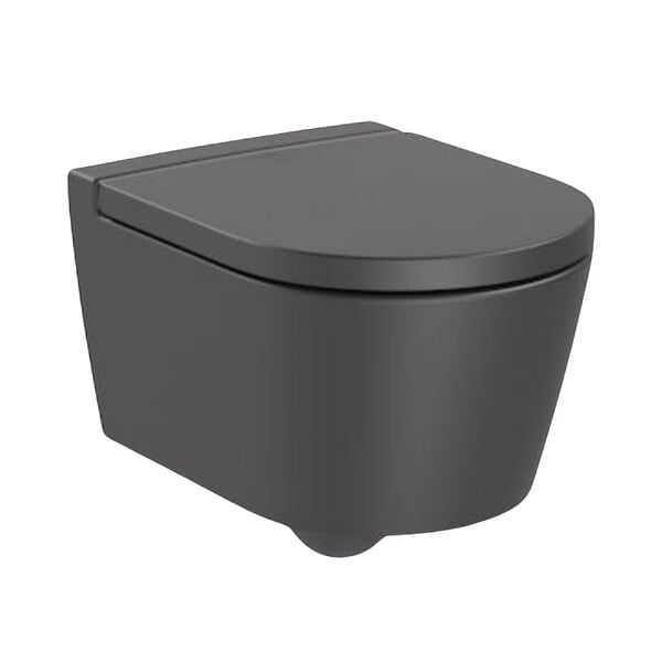 GROHE - Grohe Pack WC Bâti-support + WC Roca Inspira onyx sans bride fixations invisibles + Abattant + Plaque noire (RapidSLInspiraO-KF0) - large