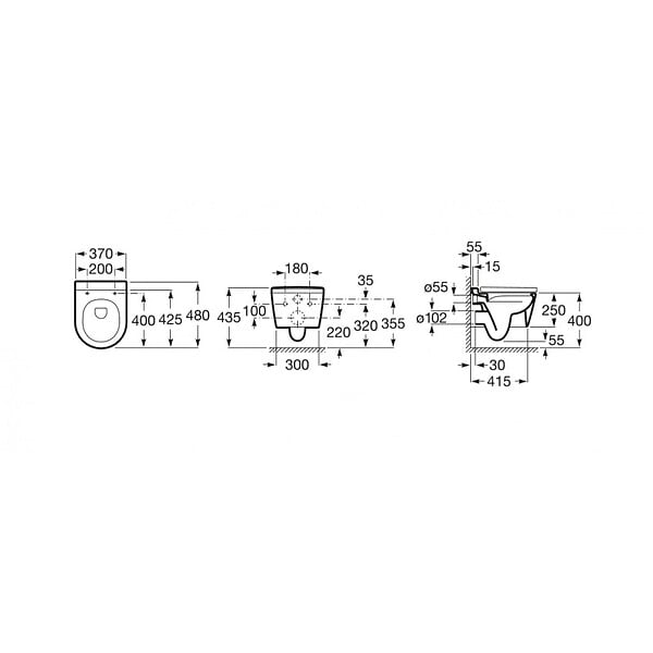 GROHE - Grohe Pack WC Bâti-support + WC Roca Inspira onyx sans bride fixations invisibles + Abattant + Plaque noire (RapidSLInspiraO-KF0) - large