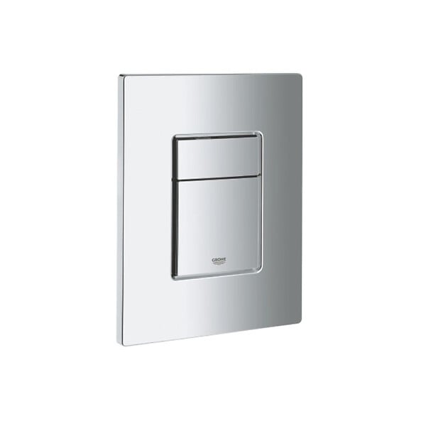 GROHE - Grohe SOLIDO Pack Bâti-support + Cuvette suspendue + Abattant +Set de montage +Plaque chrome (AUTOPORTANT-BAU-1-SABO) - large