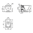 GROHE - Grohe Pack WC Bâti support + WC noir mat Ideal Standard Tesi Aquablade + Abattant softclose + Plaque noire mat - vignette