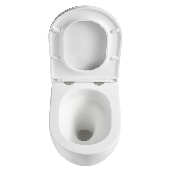 GROHE - Pack WC Bâti-support + WC sans bride Vortex SAT Fusion + Abattant softclose + Plaque Chrome - large