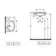 SIKO - Lave-mains mural Blanc 35 × 28 cm – trou de robinetterie à droite, avec trop-plein (EUR913) - vignette