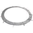 HAPPY GARDEN - Matelas de protection réversible pour trampoline Ø430cm MELBOURNE - gris/rose - vignette