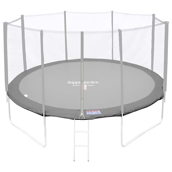 HAPPY GARDEN - Matelas de protection réversible pour trampoline Ø430cm MELBOURNE - gris/rose - large