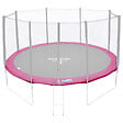 HAPPY GARDEN - Matelas de protection réversible pour trampoline Ø430cm MELBOURNE - gris/rose - vignette