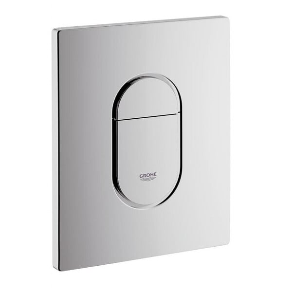 GROHE - Pack WC bâti support Solido 113cm + Cuvette SAT rimless fixations invisibles + Abattant softclose + Plaque chrome (ArenaSat) - large