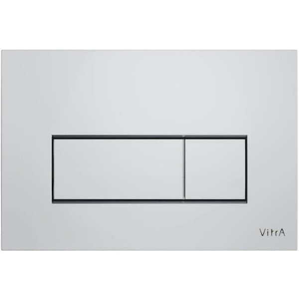 VITRA - Pack WC Bâti-support V-Fix Core + WC SAT sans bride et fixations invisibles + Plaque Chrome brillant (V-FixSATrimless-8) - large