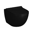 GROHE - Pack WC Bâti-support Rapid SL + WC SAT Infinitio 2.0, Noir mat + Abattant frein de chute + Plaque Chrome - vignette