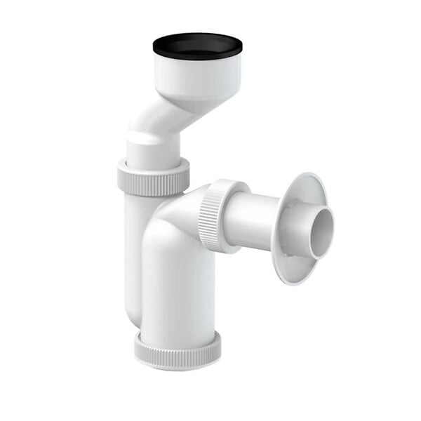 SIKO - Siko Siphon pour urinoir avec vidage de brassard 40mm, blanc (T2407) - large