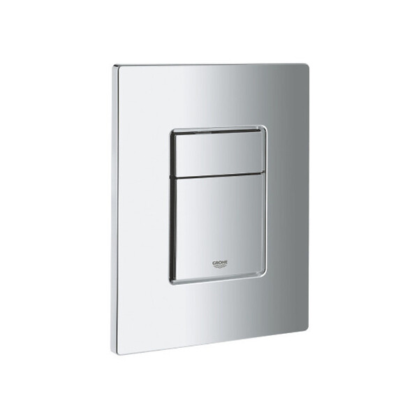GROHE - Grohe Pack WC Bâti-support Rapid SL + WC sans bride SAT Brevis + Abattant slim, softclose + Plaque chrome (RapidSL-Brevis-1) - large