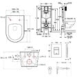GROHE - Grohe Pack WC Bâti-support Rapid SL + WC sans bride SAT Brevis + Abattant slim, softclose + Plaque chrome (RapidSL-Brevis-1) - vignette