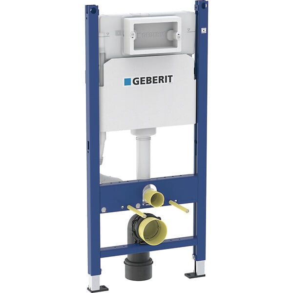 GEBERIT - Pack WC Bati-support Geberit Duofix + WC sans bride Swiss Aqua Technologies + Plaque de commande Delta01 Blanche (FusionTQGeb3) - large