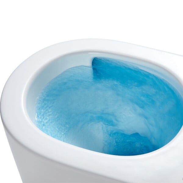 GEBERIT - Pack WC Bati-support Geberit Duofix + WC sans bride Swiss Aqua Technologies + Plaque de commande Delta01 Blanche (FusionTQGeb3) - large