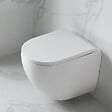 GEBERIT - Pack WC Bati-support Geberit Duofix + WC sans bride Swiss Aqua Technologies + Plaque de commande Delta01 Blanche (FusionTQGeb3) - vignette