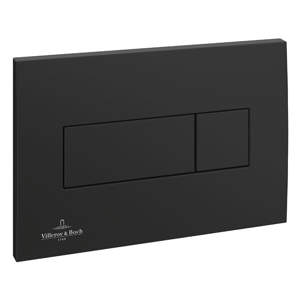 VILLEROY & BOCH - Pack WC Bâti-support sol mur Villeroy & Boch + WC sans bride Villeroy + Abattant SoftClose + Plaque noire (VCNARCHI3-4) - large