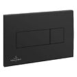 VILLEROY & BOCH - Pack WC Bâti-support sol mur Villeroy & Boch + WC sans bride Villeroy + Abattant SoftClose + Plaque noire (VCNARCHI3-4) - vignette
