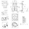 VILLEROY & BOCH - Pack WC Bâti-support sol mur Villeroy & Boch + WC sans bride Villeroy + Abattant SoftClose + Plaque noire (VCNARCHI3-4) - vignette