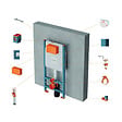 VITRA - Pack WC Bâti-support V-Fix Core + WC Swiss Aqua Technologies Infinitio sans bride + Plaque, Blanc brillant (V-FixInfinitio-1) - vignette