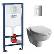 GROHE - Pack WC Bâti-support Rapid SL + WC Vitra Normus + Abattant softclose + Plaque Chrome - vignette