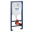 GROHE - Pack WC Bâti-support Rapid SL + WC Vitra Normus + Abattant softclose + Plaque Chrome - vignette