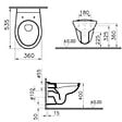 GROHE - Pack WC Bâti-support Rapid SL + WC Vitra Normus + Abattant softclose + Plaque Chrome - vignette