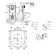 GROHE - Grohe Pack WC Bâti-support RapidSL + Cuvette suspendue + Abattant  + Plaque Noir mat (RAPIDSL-O.NOVO49-KF0) - vignette