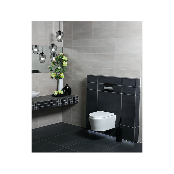 GEBERIT - Pack WC Bati-support Geberit + cuvette Swiss Aqua Technologies + Abattant softclose + Plaque (GebSatrimless-A) - large