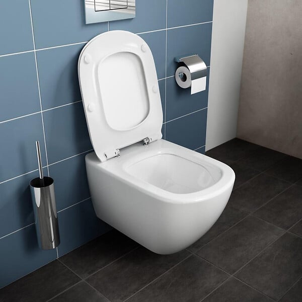 IDEAL STANDARD - Ideal Standard TESI - Cuvette AquaBlade sans bride + abattant ultra-fin avec frein de chute (T354601-lm) - large