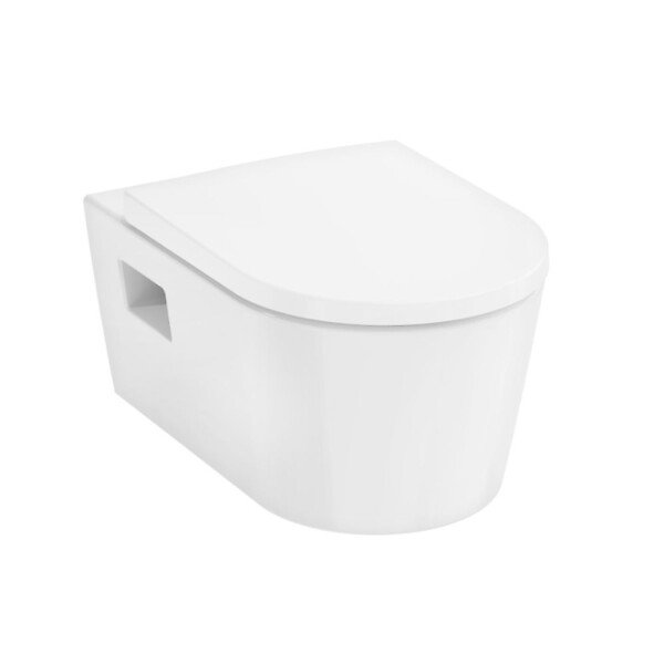 HANSGROHE - Hansgrohe EluPura Original S WC sans bride 540 AquaChannel Flush + Abattant softclose, Blanc brillant (60207450) - large