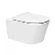 VILLEROY & BOCH - Pack WC Bâti-support Villeroy & Boch + WC sans bride SAT + Abattant ultra-fin softclose + Plaque blanche (ViConnectBrevis-2) - vignette