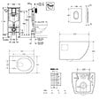GROHE - Grohe Pack WC Bâti-support Rapid SL + WC SAT sans bride + Abattant SoftClose + Plaque chrome + Set d'habillage (ARENAPROJECTSB) - vignette