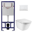 SWISS AQUA TECHNOLOGIES - Swiss Aqua Technologies Pack WC bâti-support ECO 2L Swiss Aqua Technologies + WC suspendu avec abattant SoftClose Roca + plaque blanche (STEROGAWR01-FR) - vignette