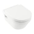 VILLEROY & BOCH - ViConnect Pack Bâti-support Villeroy & Boch + Cuvette sans bride Villeroy + Abattant + Plaque blanche (VICONNECTARCHI4-2) - vignette