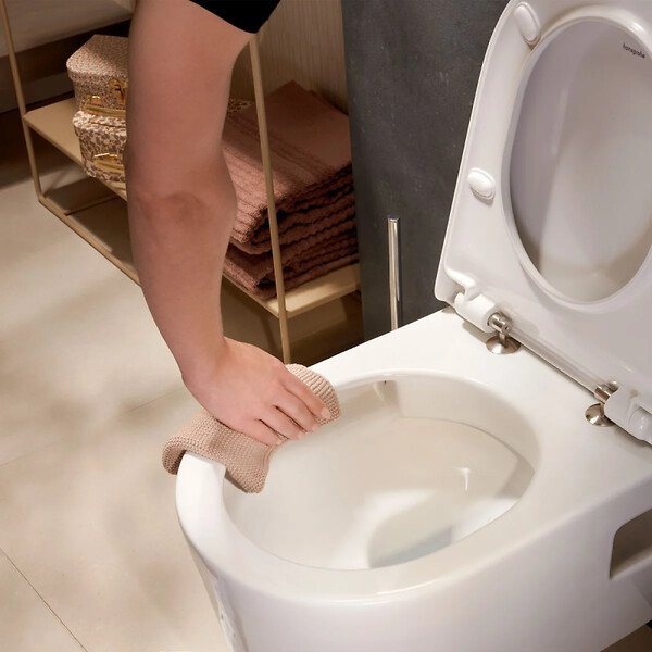 VITRA - V-Fix Core Pack WC bâti-support + WC sans bride Hansgrohe EluPuraS + Abattant SoftClose + Plaque chrome (VFIXPURA8) - large