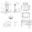 VITRA - V-Fix Core Pack WC bâti-support + WC sans bride Hansgrohe EluPuraS + Abattant SoftClose + Plaque chrome (VFIXPURA8) - vignette