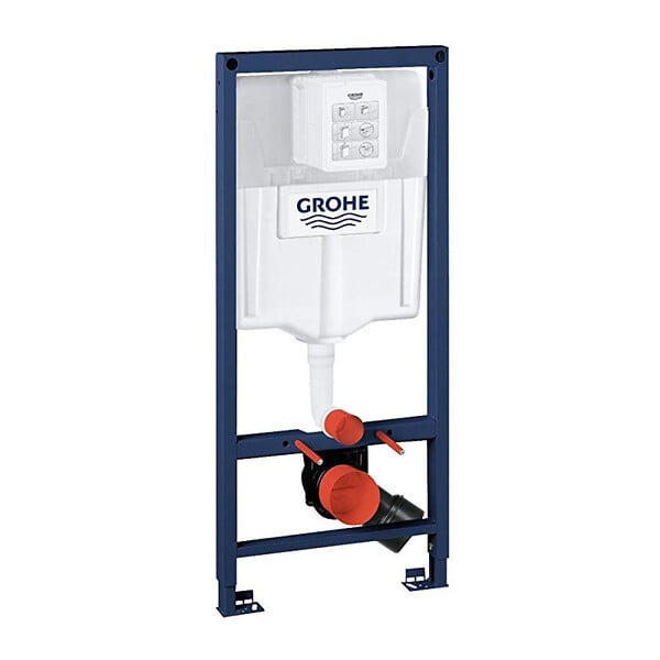 GROHE - Grohe Pack WC Bâti support Grohe Rapid SL + Cuvette sans bride Grohe Euro Ceramic, Blanc + plaque de déclenchement: Chrome (39536000) - large