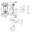 GROHE - Grohe Pack WC Bâti support Grohe Rapid SL + Cuvette sans bride Grohe Euro Ceramic, Blanc + plaque de déclenchement: Chrome (39536000) - vignette